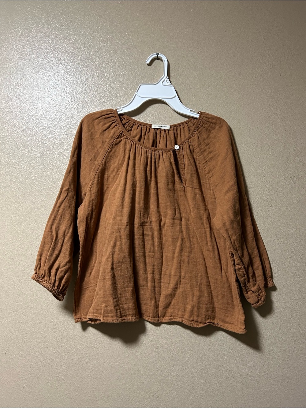 SOOR PLOOM Cotton Peasant Blouse Women P/S Cottage Terra-Cotta Matching Boho